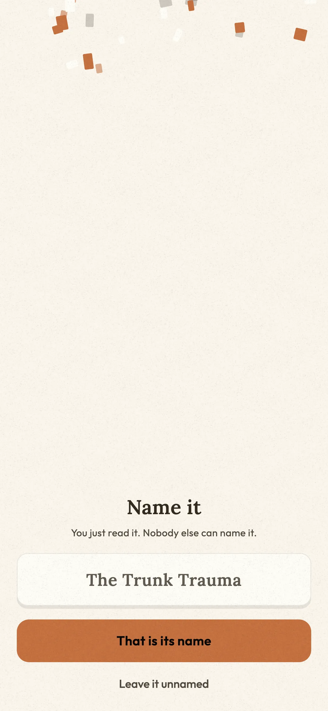 Naming the story