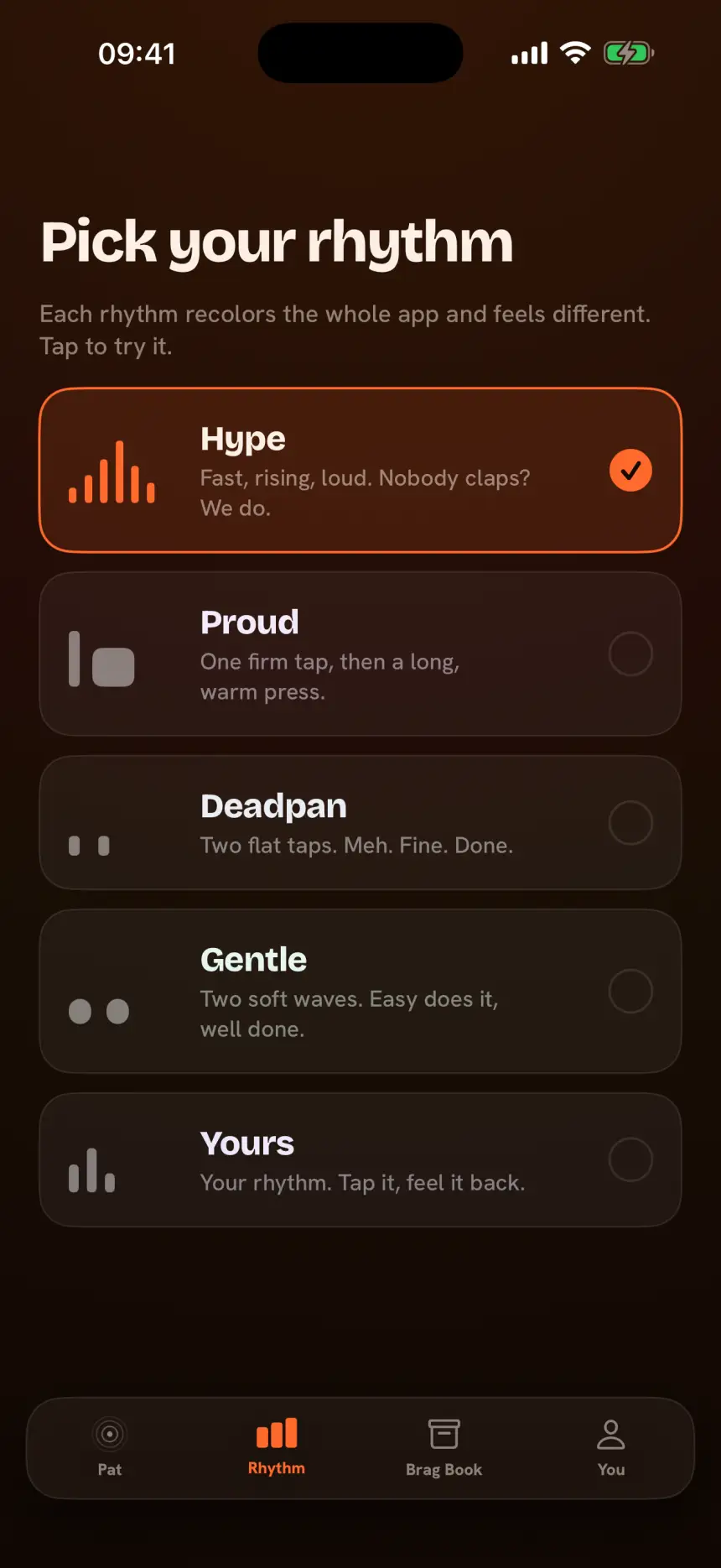 Pick your rhythm