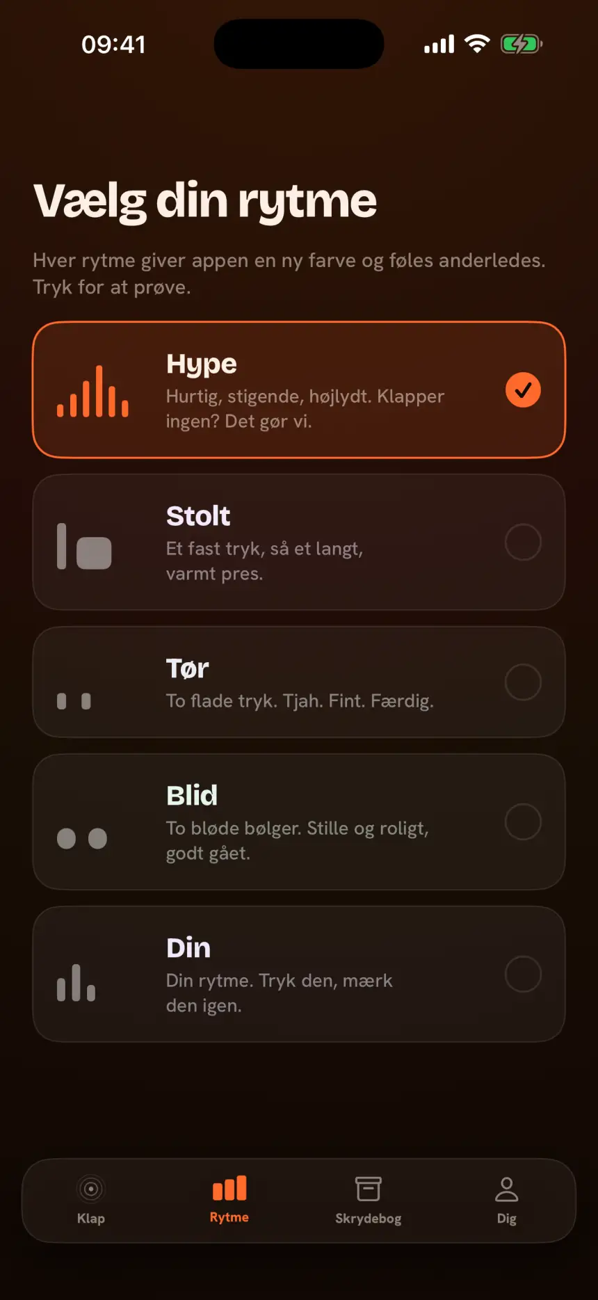 Pick your rhythm