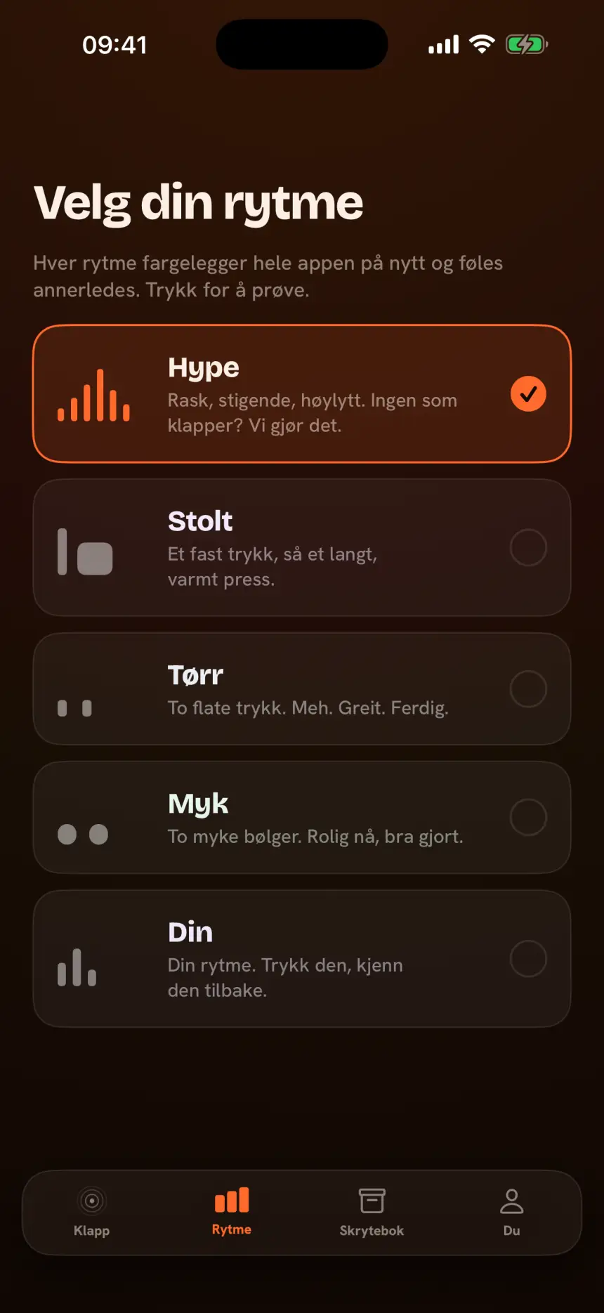 Pick your rhythm