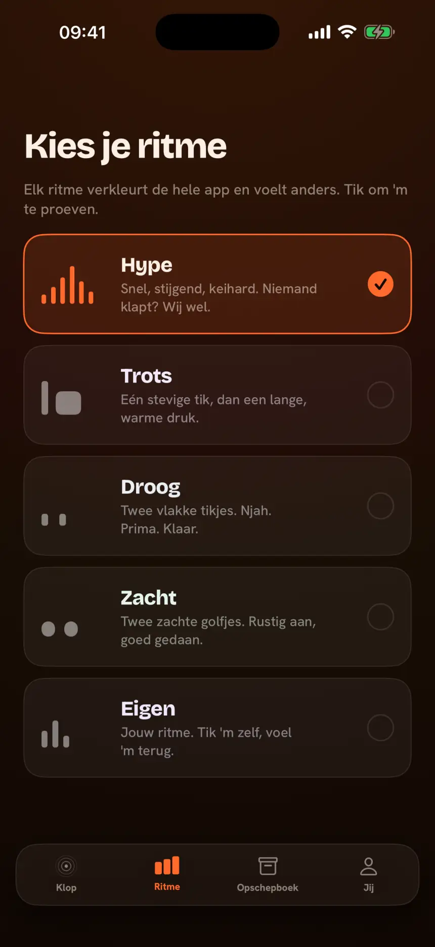 Pick your rhythm