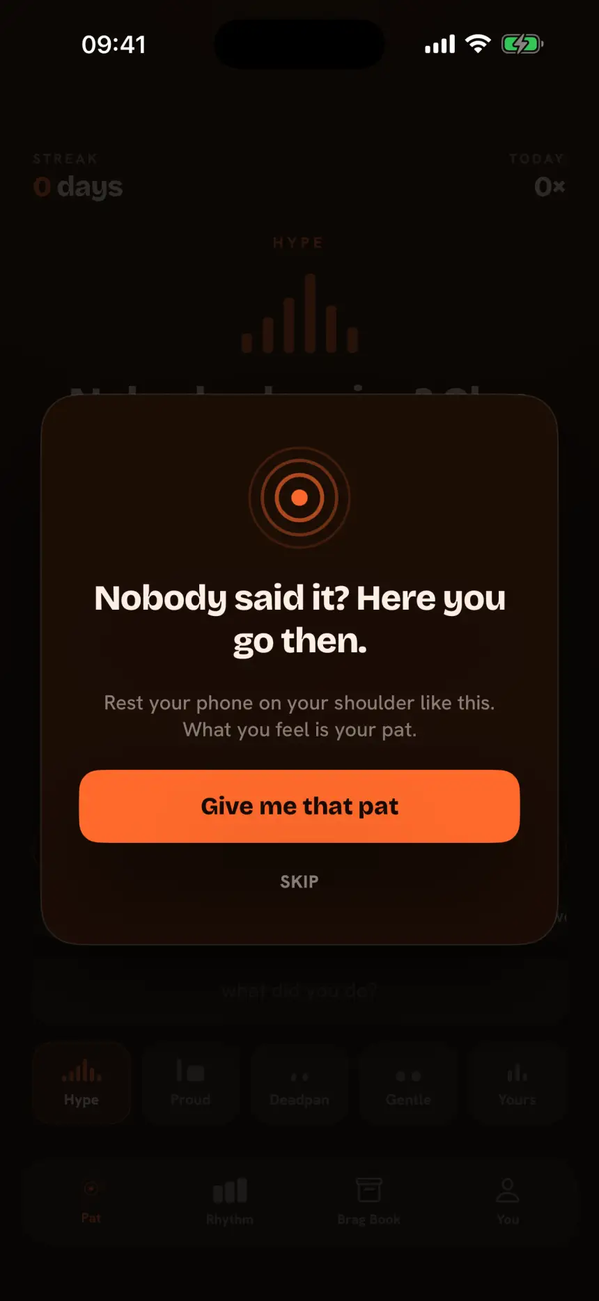 Rest it on your shoulder