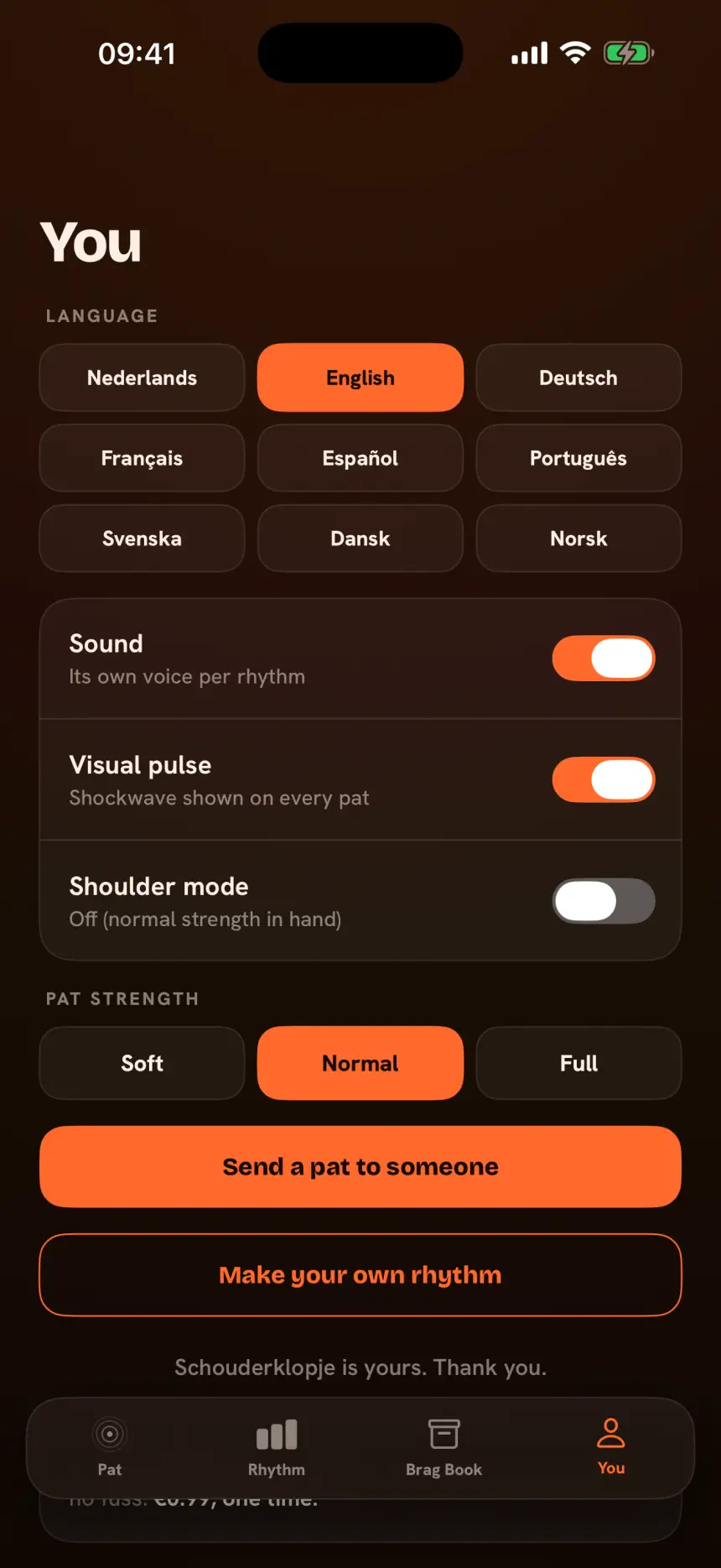 Atta in dark mode