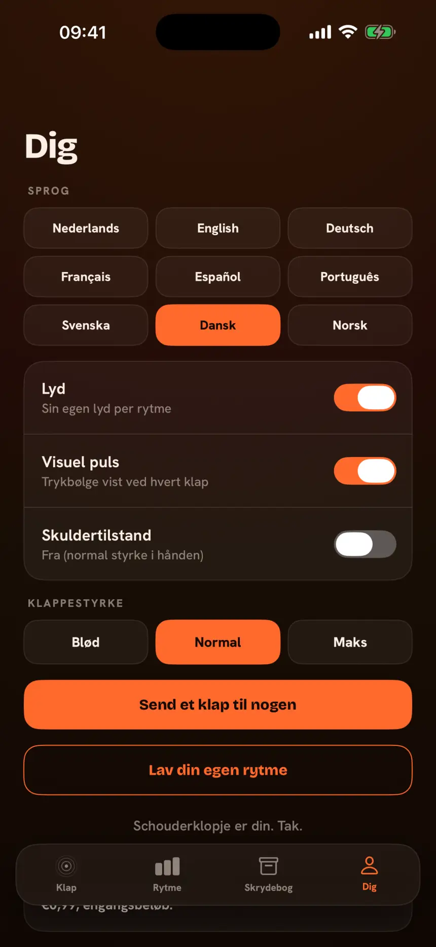 Atta: Et skulderklap in dark mode
