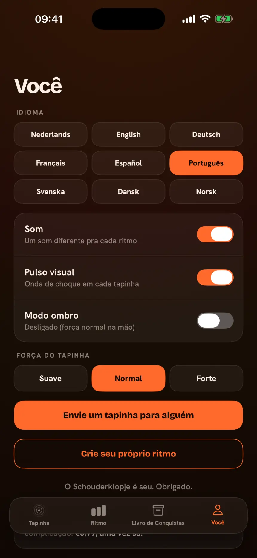 Atta: Tapinha nas Costas in dark mode