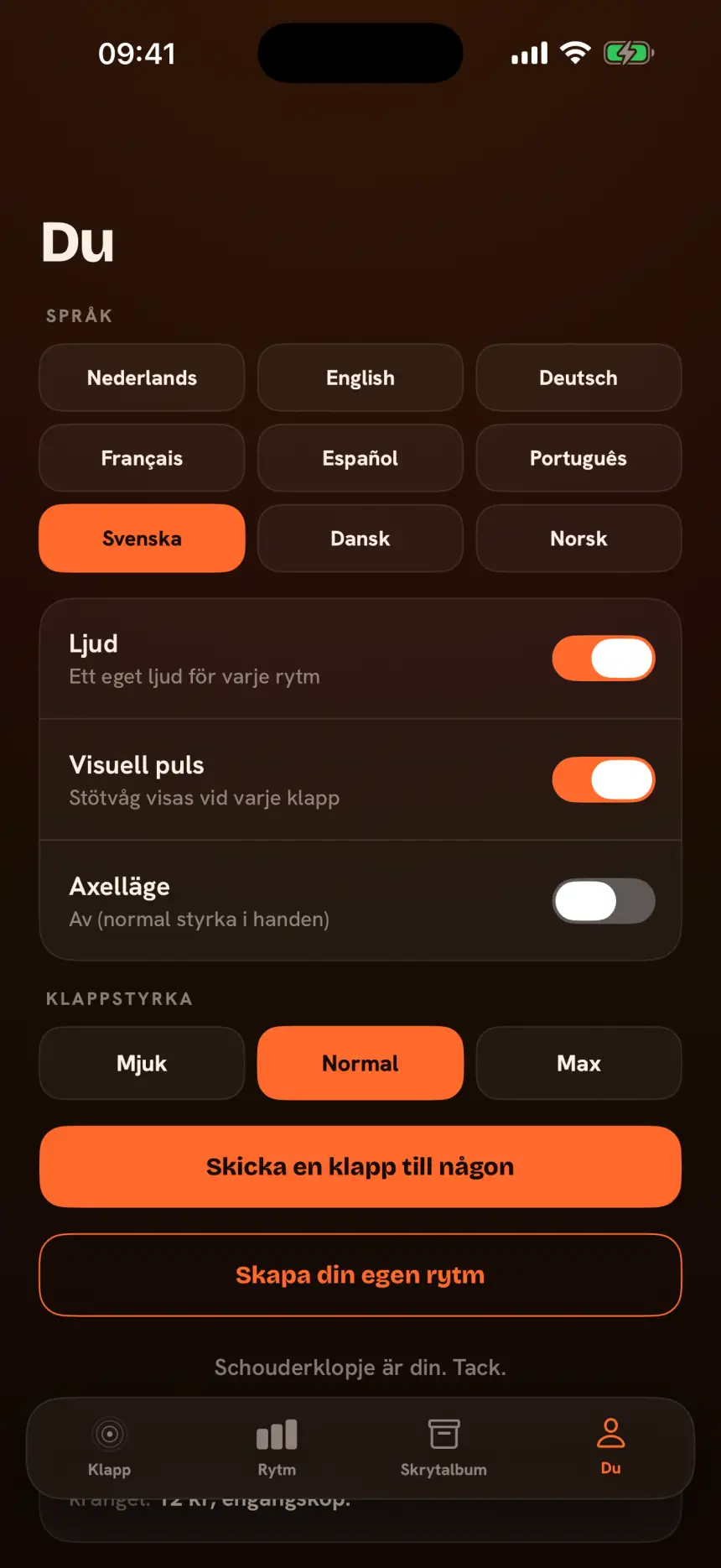 Atta: En klapp på axeln in dark mode