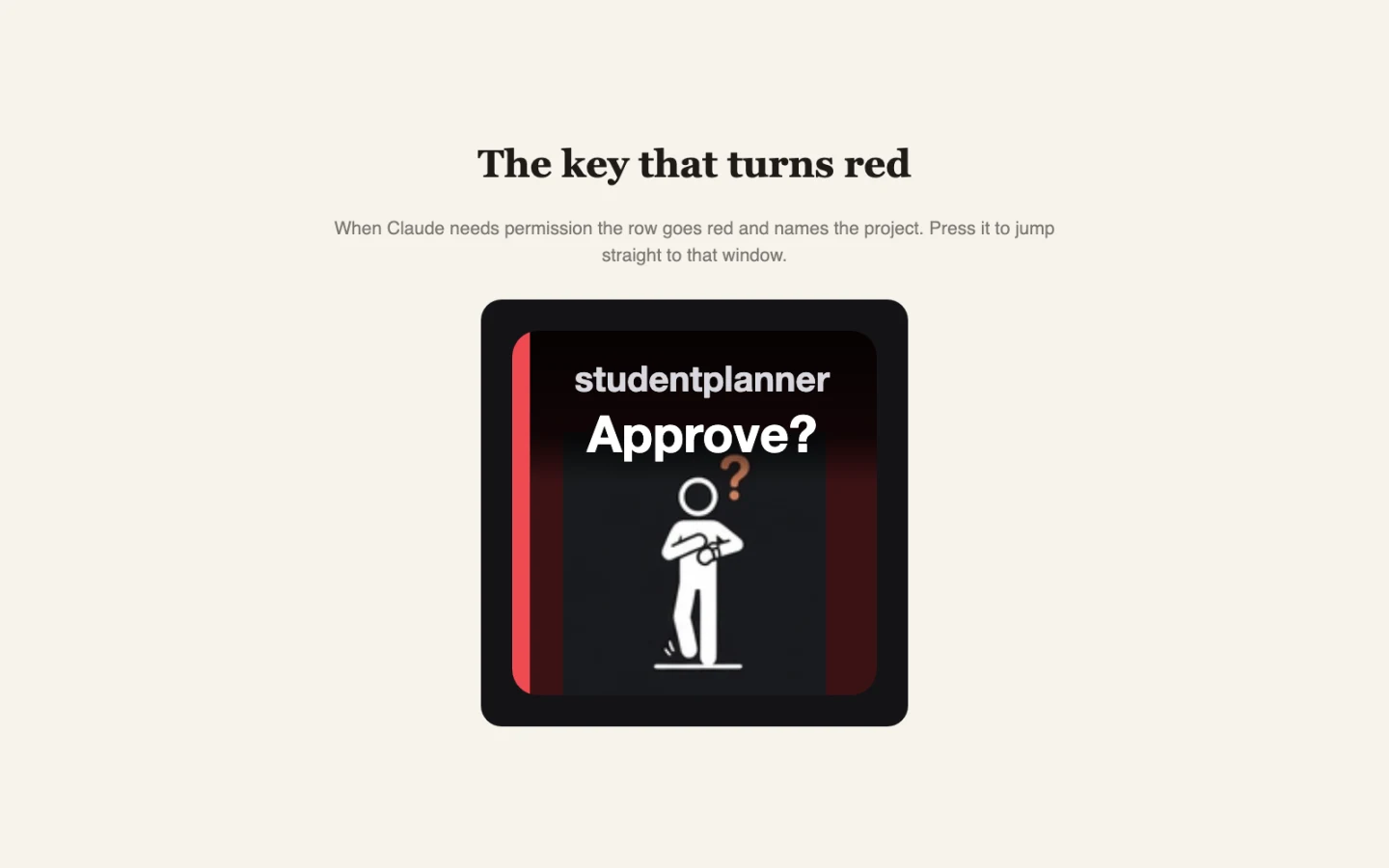 A session waiting for approval