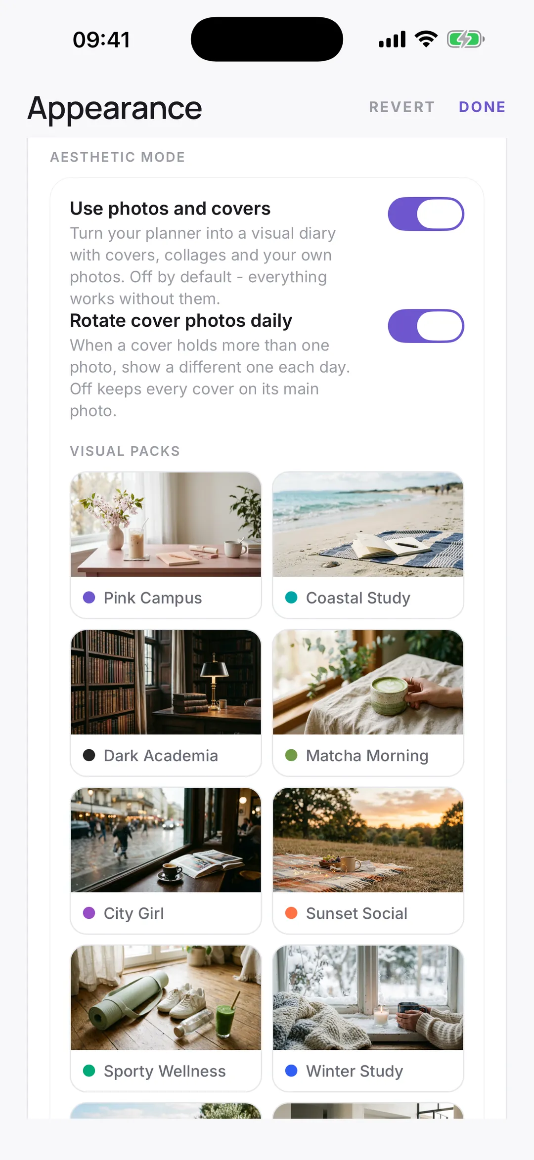 Visual packs