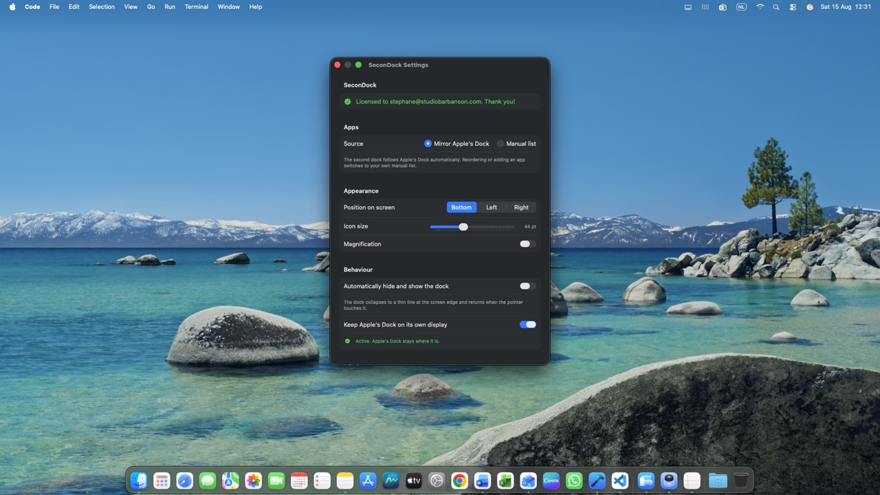Every option in one window