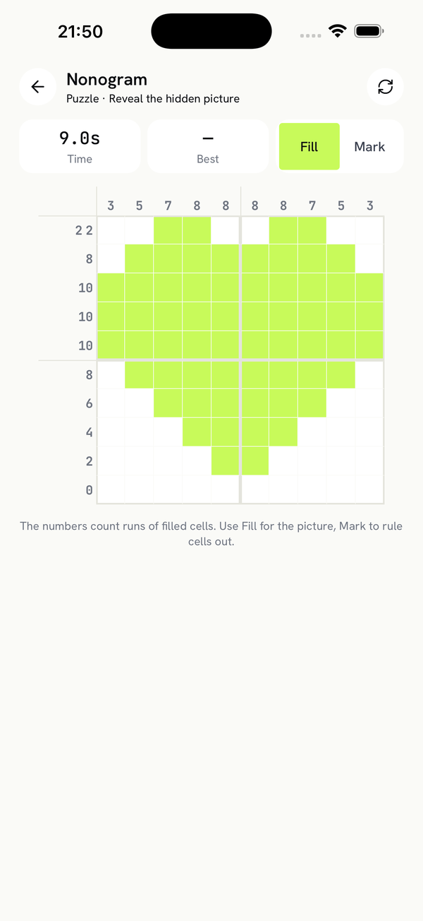Puzzles like nonograms