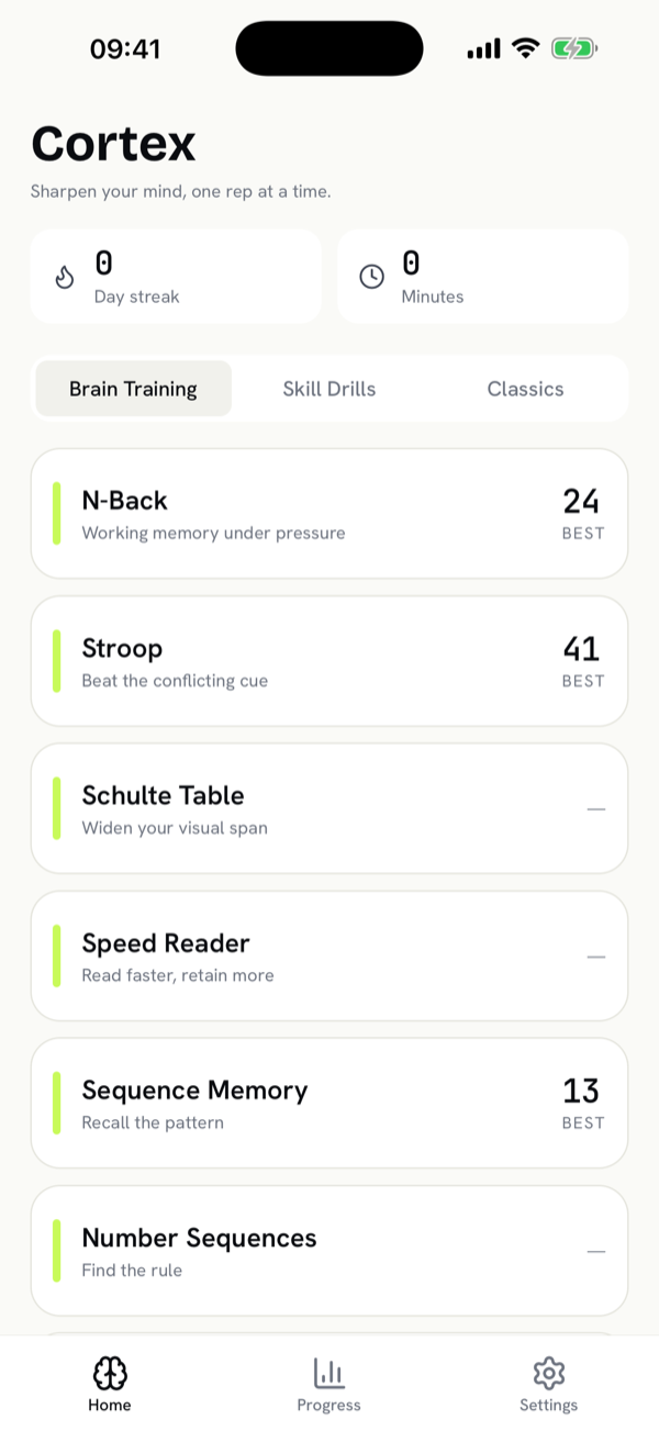 Cortex Brain Trainer screenshot