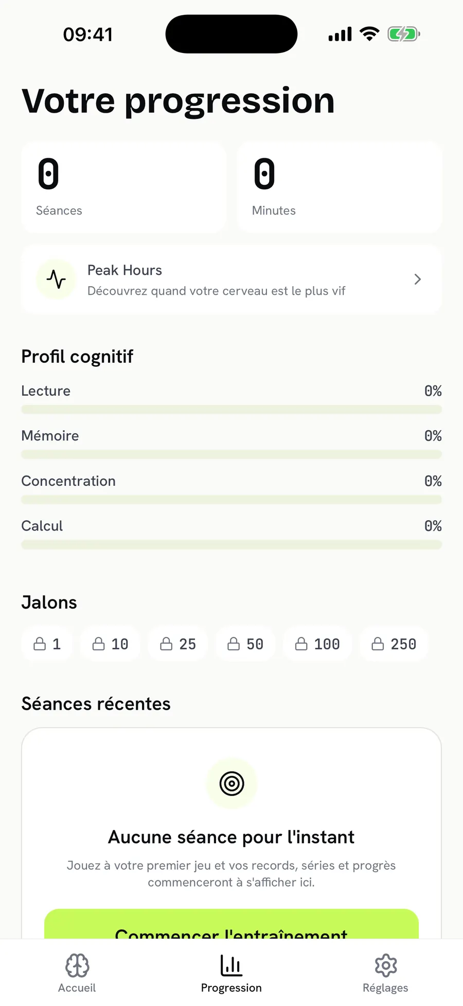 Your progress and cognitive profile