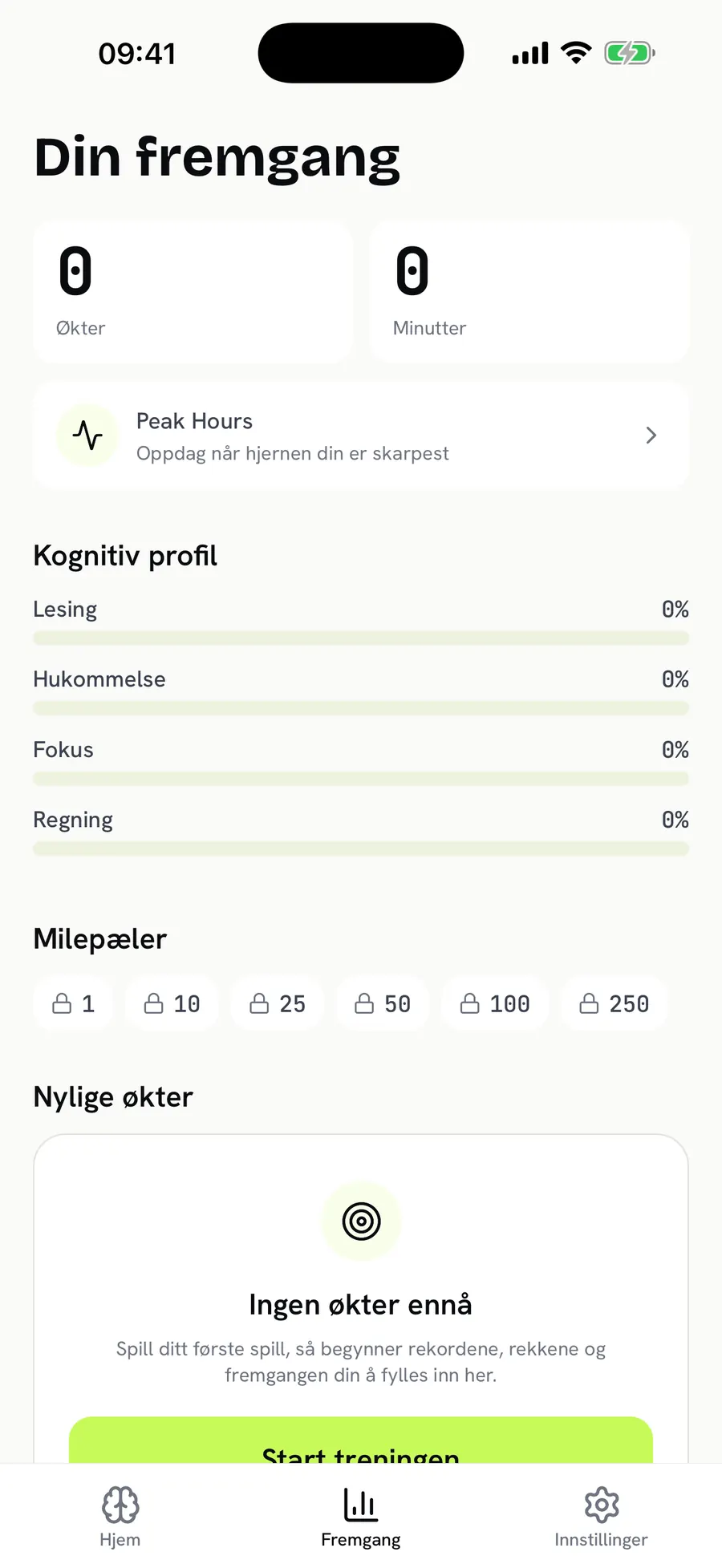 Your progress and cognitive profile
