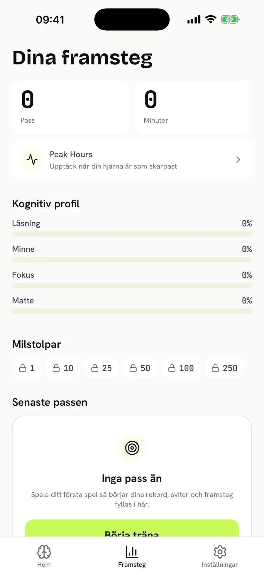 Your progress and cognitive profile