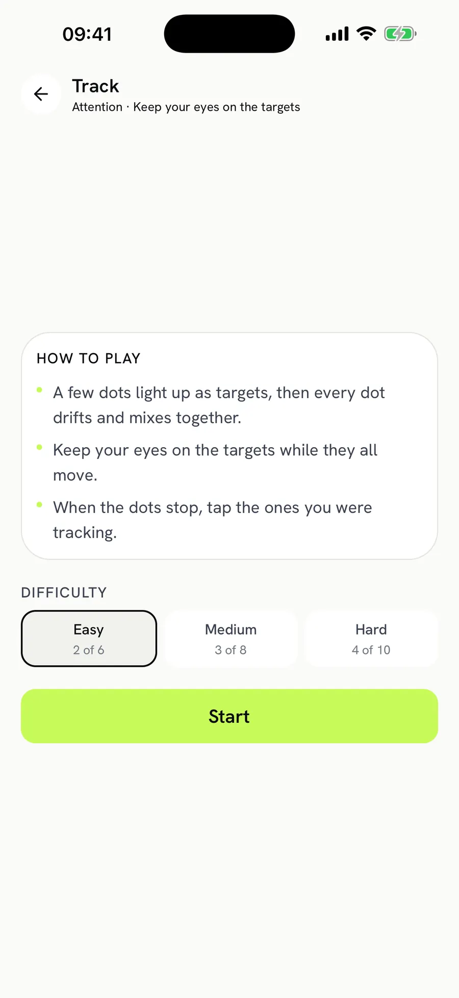Track: keep your eyes on the targets